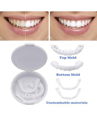 Uqlpxz Prostheses Fake Teeth - 2 Pairs of Lightweight Artificial Teeth for Men | Temporary Cosmetic False Teeth with Tweezers | International Shipping - Buy Online on GoSupps.com