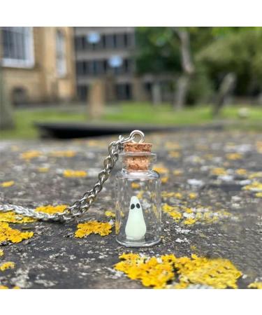 Nagoyuki 1 PCS Glow in the Dark Adopt A Ghost Necklace Cute Halloween Jewellery Pet Ghost - Buy Online on GoSupps.com