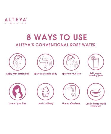 Alteya Organics Rose Water Facial Toner 17 Fl Oz - Bulgarian Rosa Damascena Flower Water - Moisturizing Award-Winning Formula - BPA-Free Bottle - 1 Pack - Buy Online on GoSupps.com