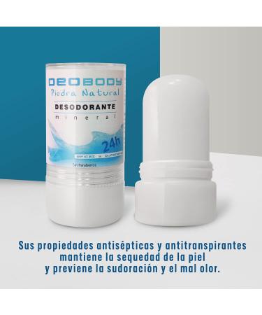  Carrito Feliz 2 x Natural Stone Lumber Deodorant 2 Pack 120g Unisex Antiperspirant for Strong Underarm and Foot Sweating - Aluminium and Paraben Free - Buy Online on GoSupps.com