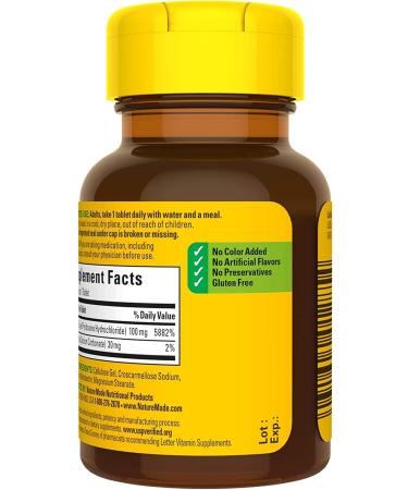 Vitamin B6 100mg Tablets - 100ct | High Quality Supplements - Buy Online on GoSupps.com