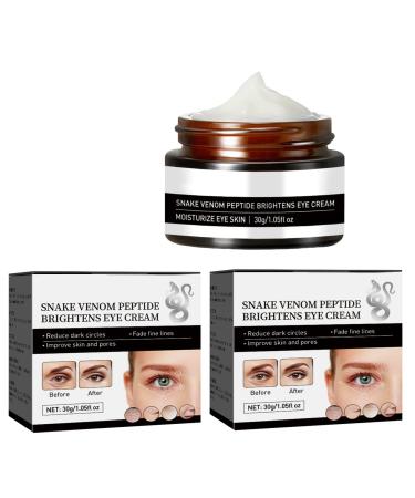 ZBDLXMD Snake Venom Firming Eye Cream  Firming Eye Cream of Anti Aging Eye Bag Cream  Temporary Eye Cream for Bags  Fades Fine Lines Dark Circles and Wrinkles  Hydrating Moisturizing Eye Cream (2PC)