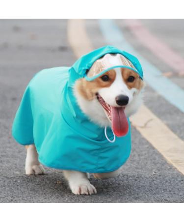 Kahool Waterproof Dog Raincoat with Hoodie - Adjustable Reflective Dog Jacket for Small Medium Large Dogs - Lightweight Dog Poncho Slicker in Blue (Large) - Buy Online on GoSupps.com