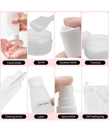 Travel Set Cosmetics - 16 Leak-Proof Bottles (60ml & 30ml) with Cultural Bag | Refillable Plastic Travel Containers for Shampoo Lotion & Shower Gel - Buy Online on GoSupps.com