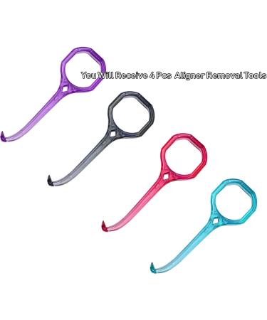 Aligner Remover Tool Set - 4 Clear Aligners Removal Tools for Invisible Braces | Oral Care Accessories in 4 Colors - Buy Online on GoSupps.com