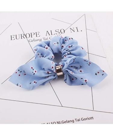 Fodattm 8pcs Bunny Ears Chiffon Elastic Hair Bands | Cute Bow Hair Accessories for Girls - International Shipping Available - Buy Online on GoSupps.com