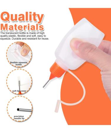Fandamei 10 PCS Precision Tip Applicator Bottle Set with Mini Funnel - 30ml Fine Needle Tip Squeeze Bottles for DIY Crafts - Buy Online on GoSupps.com