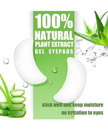 Lunamoon 50 Pairs Boat Shape Eye Pads for Eyelash Extensions - Green Under Eye Pads & Accessories - Buy Online on GoSupps.com