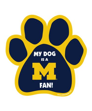 NCAA Michigan Wolverines Paw Print Car Magnet