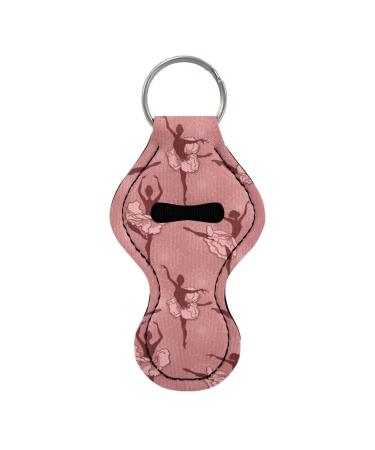 COEQINE Women's Chapstick Holder with Lipstick Clip Pocket Ballet Pink.