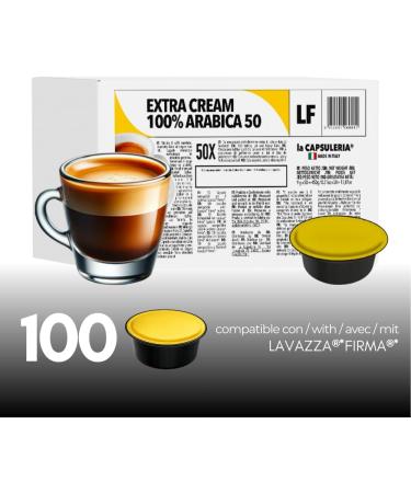 Caf EXTRA CREAM 100% Arabica (100 Capsules) compatible avec Lavazza Firma Lot de 2 x 50 Capsules (100 portions tot) - la Capsuleria Caf EXTRA CREAM 100% Arabica 100 unit (Lot de 1) - Buy Online on GoSupps.com
