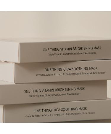 ONE THING Vitamin Brightening Mask - 5 Sheets | Niacinamide & 12 Vitamins | Brightening Facial Sheet Mask for Dull Skin & Dark Spots | Vegan Korean Skin Care - Buy Online on GoSupps.com