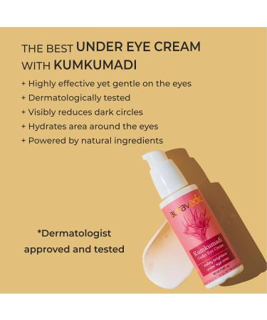 Kumkumadi Under Eye Cream for Dark Circles - 50ml | Natural Kumkumadi Tailam Oil for Men & Women | Brightening & Anti-Aging Solution - Buy Online on GoSupps.com