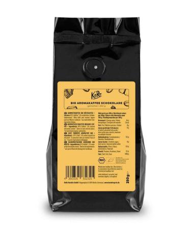 KoRo - Organic Chocolate Coffee 250 g - High quality coffee with natural chocolate flavor from organic farming