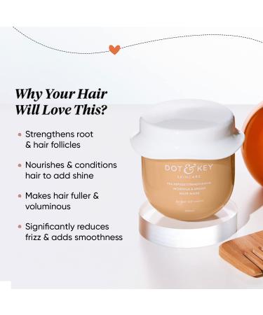 Buy Dot & Key Pea Peptide Strengthening Moringa & Argan Hair Mask - 200ml | International Shipping Available - Buy Online on GoSupps.com