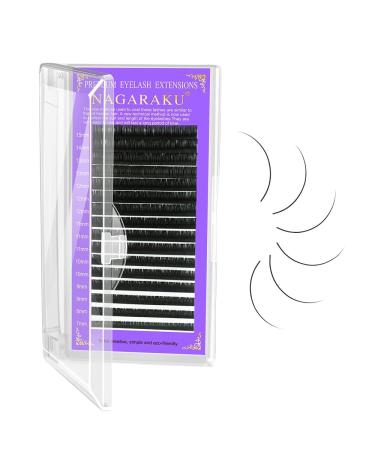 Nagaraku single eyelashes Individual eyelash extensions permanently volume eyelashes eyelash extensions gentle of course matt black 16 rows 5 tablets (thick 0.15 c curl 7-15mm mix) (total 5 trays) 7-15mm Mix 0.15 C