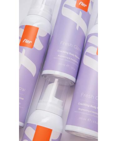 Fler Fresh Glow - Crackling Body Moisturizing Foam Moisturizing and Illuminating Body Cream Fast Absorbing Lotion Contains Centella Asiatica and Escine for Toning Effect 150 ml - Buy Online on GoSupps.com