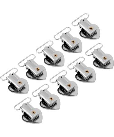 10pcs Metal Heart Shape Pacifier Holder Clips - Durable Dummy Suspender for Home Crafts | International Shipping Available - Buy Online on GoSupps.com