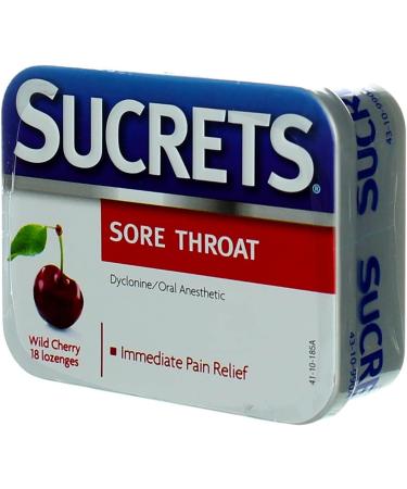 Buy Sucrets Sore Throat Lozenges - Wild Cherry Flavor (3 Pack 18 Count) | Fast International Shipping - Buy Online on GoSupps.com