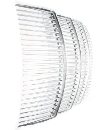 4 Pack of Clear Large 9cm Plain French Side Hair Combs Slides Grips Clips Hair Accessories for Women Girls by Glitz4Girlz - Buy Online on GoSupps.com