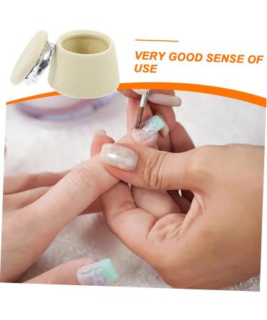 FRCOLOR Japanese Manicure Brush Cup Container for Dappen Dish Porcelain Dappen Dish with Lid Acrylic Nail Dappen Dish Macaron Pen Wash Ceramic Pot Crystal Liquid - Buy Online on GoSupps.com