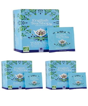 English Tea Shop Organic White Tea Blueberry and Elderflower Super Tea (Pack of 3) 1 Piece (Pack of 3)