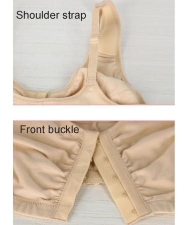 XWSM Breast Prosthesis Bag Closure Front Post-Surgical Cotton BH for Mastectomy - Women's Thin Underwear Top Vest 42/95 (ABC) - Black - Buy Online on GoSupps.com