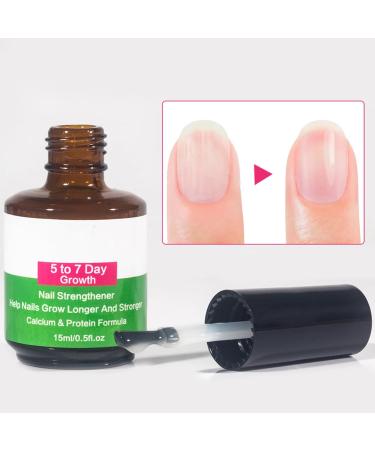ASMAYSA 5 to 7 Day Nail Growth Treatment - Extra Strong Growth Nail Polish - Nail Strengthener and Nail Growth - Fast Keratin Nail Hardener & Nail Strengthener for Thin Nails Brittle & Damaged 15ml 5-7 Days Nail Growth - Buy Online on GoSupps.com