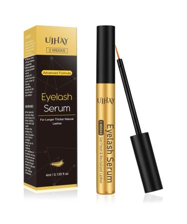 Eyelash Growth Serum for Thicker Longer Natural Lashes Grow Luscious Natural Lashes with Advanced Enhancer | Vegan & Cruelty-Free Treatment Black Gold