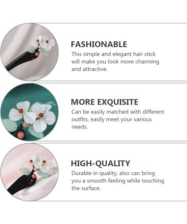 LALAFINA Hanfu Hairpin Flower Hair Chopsticks Flower Headpiece Vintage Hair Accessories Hair Barrettes Decorative Hair Clips Wood Hair Sticks Hair Pin Miss Japan Tassel Ebony - Buy Online on GoSupps.com