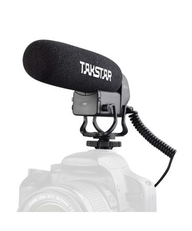 Takstar SGC-600 Shotgun Microphone, Camera Microphone for iPhone Smartphone, Nikon Canon Sony DSLR Camcorder Professional Video Microphone with Windscreen, Shock Mount, 3.5mm Stereo Audio Jack