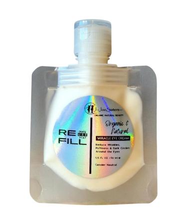 J-Joo Sisters - Refill - Organic & Natural Miracle Eye Cream. Contains Green Tea Pomegranate & Caffein Extract. Reduce Wrinkles Puffiness & Dark Circles Around the Eyes 30ml.