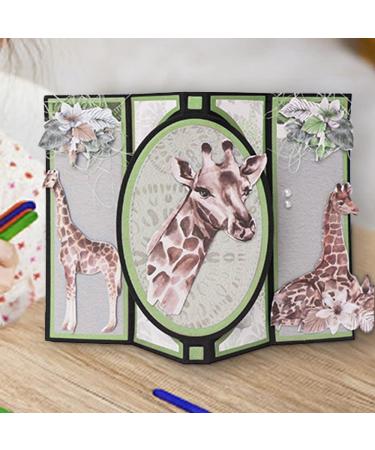 Estivaux 3D Card Shape Die Cuts - Oval & Rectangular Gift Pop-Up Cutting Dies Set for Scrapbooking and DIY Crafts - Buy Online on GoSupps.com