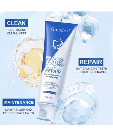 7.5% Hydroxyapatite Toothpaste Hydroxyapatite Toothpaste for Advanced Enamel Protection and Tooth Strengthening. (1) - Buy Online on GoSupps.com