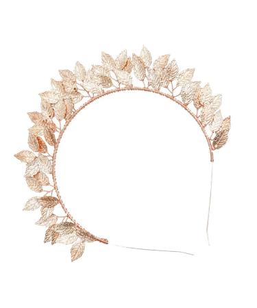 Minkissy Leaves Headband - Greek Goddess Costume Accessory for Weddings Pageants & Birthdays | Golden Luxury Hairpiece - Buy Online on GoSupps.com