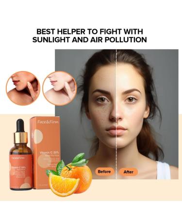 Buy Face&Firm 20% Vitamin C Face Serum - Anti-Aging with Vitamin E Ferulic Acid & Hyaluronic Acid - Maximum Potency for Youthful Skin - 1fl.oz/30ml - Shop Internationally - Buy Online on GoSupps.com