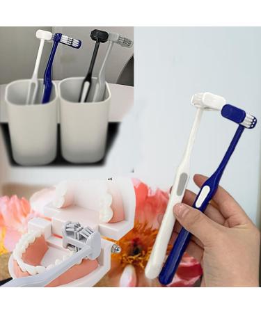 6-Page Round Super Soft Toothbrush - Deep Cleaning & Portable 4 Pieces for Adults & Kids - Gray - Sensory Joy Dental Care - Buy Online on GoSupps.com