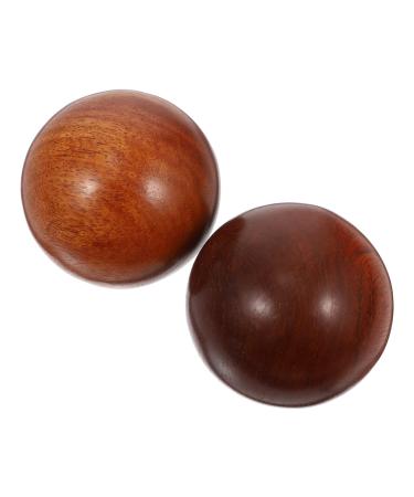 Toddmomy 2 piece of health ball handball wooden ball gift foot muscle massage claddy balls sore muscles massage cladding adult sport stress balls foot massage device for feet red rosewood balls 1