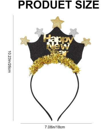 Makenlug Happy New Year Headband 2024 New Year Eve Party Star Crown Headband for Kids Adults New Year Costume Holiday Party Favors Photo Props Gifts - Buy Online on GoSupps.com