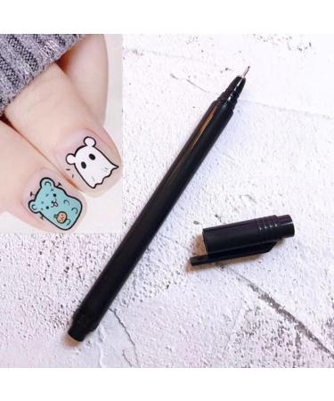 Nail Art Graffiti Pen Nail Art Graffiti Pen Manicure DIY Drawing Painting Liner Brush Nail Art Beauty Tool Black - Buy Online on GoSupps.com