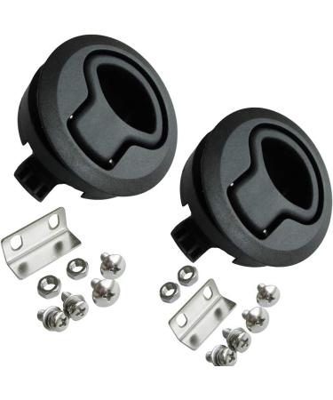 4PCS Boat Slam Latch 2'' Flush Pull Locking Deck Hatch Door Black - Round Plastic for RV Boat Door Hatch Cabinet - Buy Online on GoSupps.com