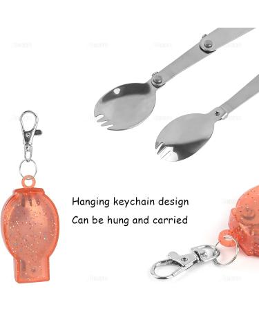 AUEAR 3 Pack Stainless Steel Spork Set with Carrying Case - Ideal for Travel and Outdoor Activities - Buy Online on GoSupps.com