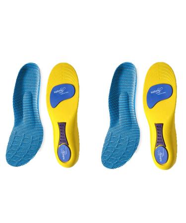 Norelie insole Comfysole Comfort Orthopedic insoles pressure relief and foot vault Support ideal for flat feet plantar fasciitis and foot pain yellow*2 pair 39-40