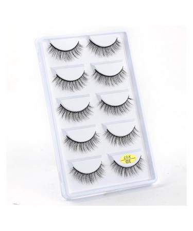 UAMOU 10/50/100 Boxes Mink Eyelashes Fluffy 3D Mink Lashes Makeup Natural Long Volume False Eyelashes Bulk Faux Cils Custom Cheerfully (Color : 5 Pairs X07 Size : 10 Boxes)