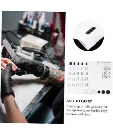 HAPINARY Nail Art Soft Silicone Pad Silicone Stamping Plate Nail Polish Practice Pad Nail Art Stamping Mat Nail Sticker Guide Nails Silicone Mat Manicure Mat 38x29cm White - Buy Online on GoSupps.com