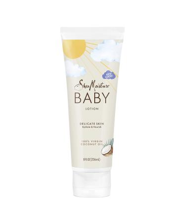 SheaMoisture Baby Lotion Coconut Oil for Baby Skin 100% Virgin Coconut Oil Baby Lotion Clear Skin Moisturizer 8 oz