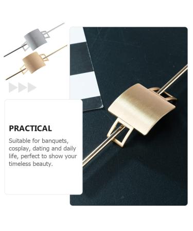Lurrose Metal Hair Stock Pin Set - 2 Pieces Alloy Hair Claw Clips & Cuffs for Weddings & Hairdressers - Durable Boar Clip Holders - Buy Online on GoSupps.com