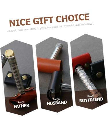 Plafope 3ST Razor Case - Protective Composite Leather Cover for Manual Razors | Accessory for Men - Buy Online on GoSupps.com