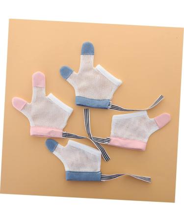 Toddmomy 4 Pairs Anti-Eating Gloves Infant Outdoor Toys Munch Mittens for Babies Silicone Mitts Baby Sucking Thumb Thumb Guard Teething Toys Yarn Gloves Kids Mitt Breathable Gloves Nylon As Shown 1x4pcs 11.5X6.5CMx4pcs - Buy Online on GoSupps.com
