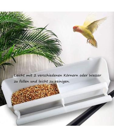 Voarge 2-Piece Bird Feeder Set - Hanging Food & Water Bowls for Parrots - Premium Cage Accessories for Birds - Buy Online on GoSupps.com